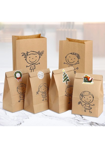 50 Adet Kare Dipli (Dik Duran) Kalın Kraft Hediye Kağıdı Kese Kağıdı Ebat 13X24 modelleri