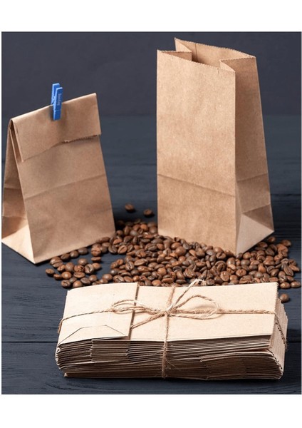 50 Adet Kare Dipli (Dik Duran) Kalın Kraft Hediye Kağıdı Kese Kağıdı Ebat 13X24 indirimleri