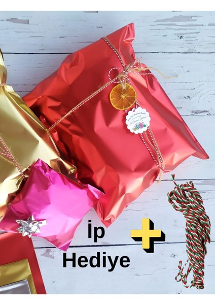 2li Set Ipli 30X45 Kırmızı Yapışkanlı Metalize Hediye Poşeti Metalik Kırmızı Hediye Paketi 10 Adet fiyatları