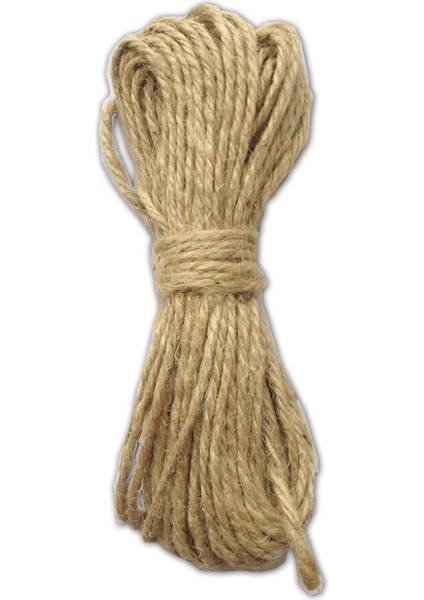 15 Metre Pakeleme Ipi Naturel Ip Jut Ip Hasır Kendir Ipi Hediye Süsleme Ipi Paketleme Ipi