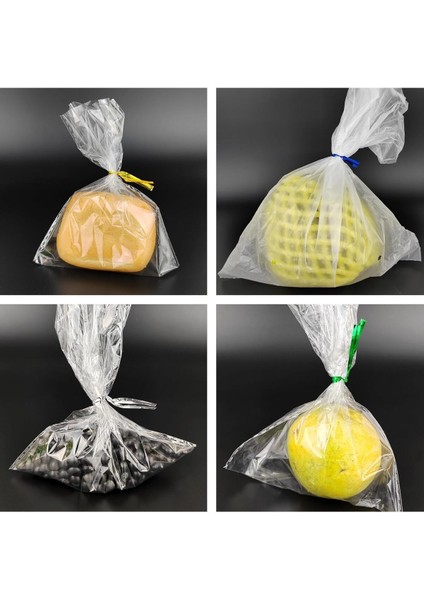 100 Adet Kırmızı Poşet Klipsi Alüminyum Folyo Kapatma Teli ile Güçlü Bağlama