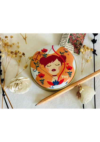 Yay Burcu 11 #desenli Metal Kutu#sabun Kutusu#anahtarlık Kutusu#mum Kutusu#küçük Takı Kutusu