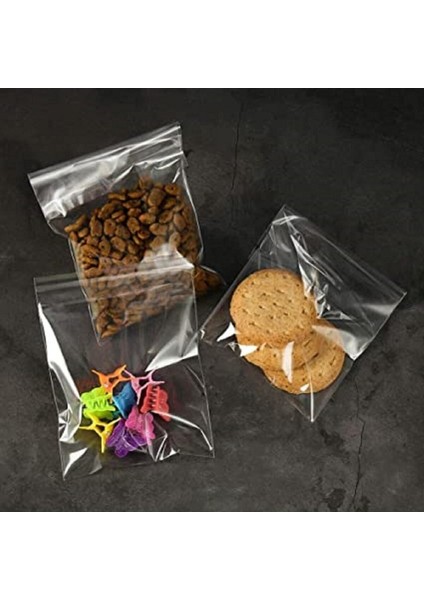 100 Adet 10x20 cm Bantlı Şeffaf Yapışkanlı Poşet Torba Özel Gün Hediyeleri için