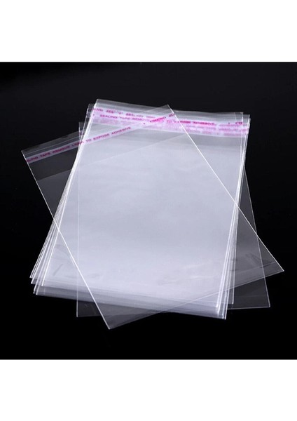 100 Adet 10x20 cm Bantlı Şeffaf Yapışkanlı Poşet Torba Özel Gün Hediyeleri için modelleri