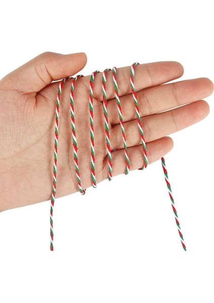 Hediye Süsleme İpi Kırmızı-Yeşil-Beyaz 10 M Uzunlukta Parti Malzemesi fiyatları