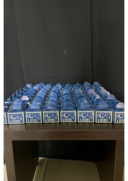 Minik Boy Ramazan Ayı Temalı Hurma Paketleme Kutusu Şeker Lokum Kutusu 10 Adet