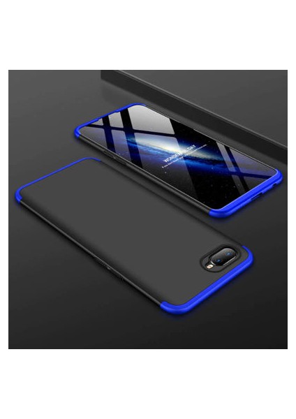 Oppo Ax7 Kılıf 3 Parçalı Tam Koruma Şık Trivex Premium Sert Kapak