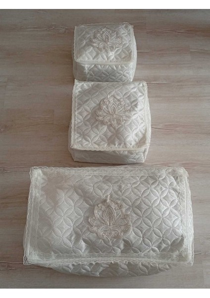 3'lü Jakar Hilye Kumaş Bohça Söz Nişan Hırka Ekru fiyatları