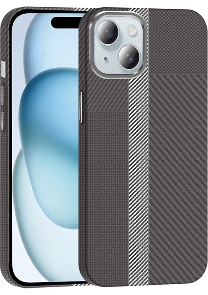 iPhone 15 Kılıf M-Safe Özellikli ve Karbon Tasarımlı Şık Armalux Premium Sert Kapak
