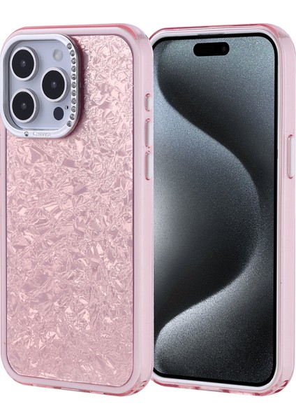 iPhone 15 Pro Max Kılıf Taş Detaylı ve Şık Pebliss Premium Silikon Kapak