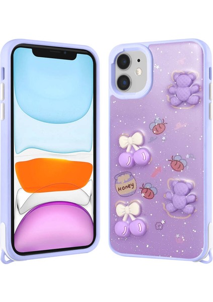 iPhone 11 Kılıf Lunessa Premium Figürlü Sert Silikon Kapak