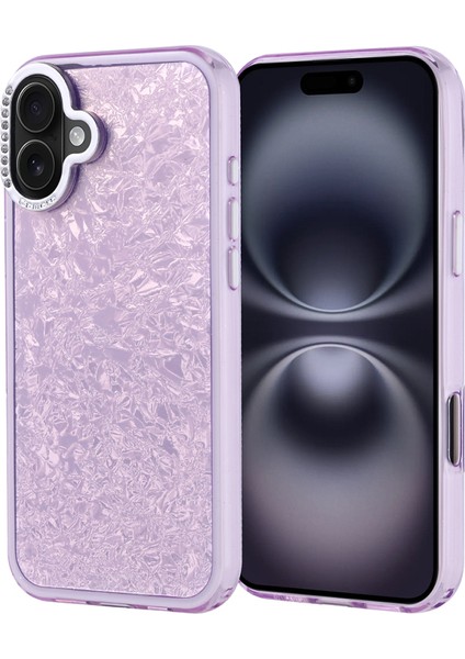 iPhone 16 Plus Kılıf Taş Detaylı ve Şık Pebliss Premium Silikon Kapak