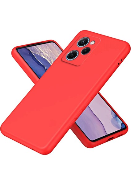 Xiaomi Poco X5 Pro 5g Nano Içi Kadife Silikon - Kırmızı Dsdrn