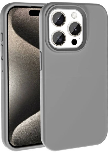 iPhone 15 Pro Kılıf Yumuşak Dokulu ve Soft Yapılı Magsafe Özellikli Pastella Premium Silikon Kapak