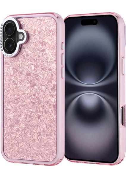 iPhone 16 Plus Kılıf Taş Detaylı ve Şık Pebliss Premium Silikon Kapak