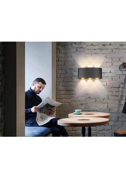 10W Sarı LED Duvar Aplik, Çift Taraflı Dekoratif ve Suya Toza Dayanıklı fiyatları