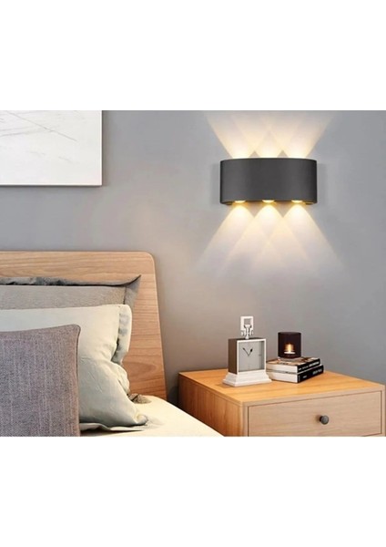 10W Sarı LED Duvar Aplik, Çift Taraflı Dekoratif ve Suya Toza Dayanıklı fırsatları