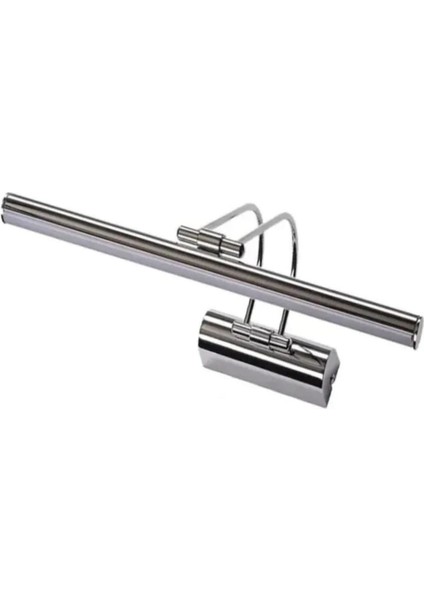 Krom Kasa Beyaz Işık Elektrikli Ayna Üstü Aydınlatma Tablo ve Flüt Aplikasyonu