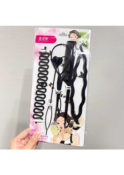 6 Lı Saç Topuz Yapma ve Saç Örme Aparatlı Tarak Seti Saç Şekillendirme Saç Toplama Aparatları fırsatları