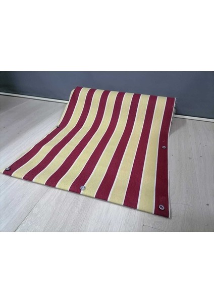 67X150CM Bordo Krem Çizgili Kumaş Balkon Brandası, Istediğiniz Ölçüde Çoğaltabilirsiniz fiyatları