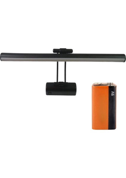 Pilli Siyah Kasa Günışığı Ayna Üstü Flüt Aplik Tablo Işıklandırma