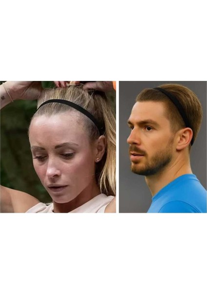 3 Adet Unisex Sporcu Saç Bandı Yoga Bant Sporcu Bandı Siyah Lastik Saç Bandı Ince Lastik Bant fiyatları