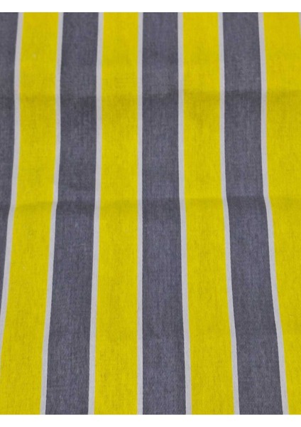 75X100 cm Gri Sarı Çizgili Kumaş Balkon Brandası Kenar Dikişi modelleri