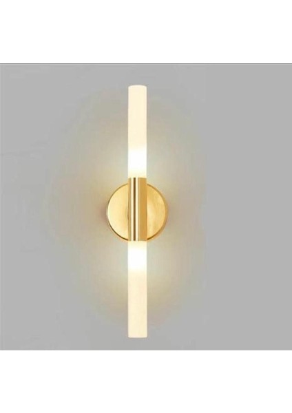Altın Tonlu 3000K Sarı Duvar Aplike, Pil Dahil, Şık ve Modern Dekorasyon Için Ideal