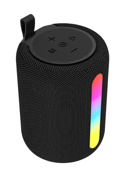 Rgb Bluetooth V5.3 Hoparlör Örgülü Tasarım Taşınabilir Stereo Ses Si Tf/Usb Girişli