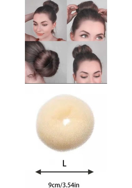 1 Adet No:3 Büçük Boy Sünger Topuz Saç Tokası Topuz Süngeri Topuz Tokası Topuz Yapma Tokası 9.5 cm