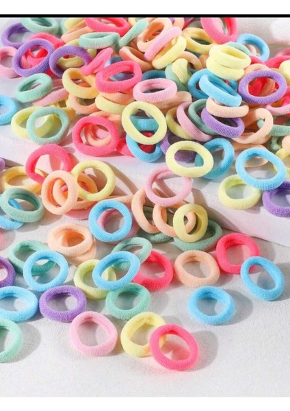 100 Adet Çantalı Lastik Toka Küçük Lastik Toka Küçük Toka Minik Toka Çocuk Tokası Bebek Tokası modelleri