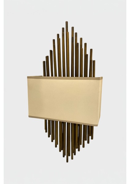 Krem Kumaşlı Eskitme Metal Çubuk Duvar Dekoru, Şık ve Zarif Tasarım fiyatları