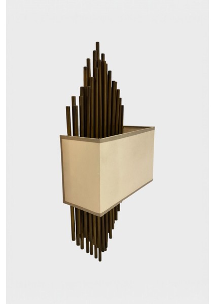 Krem Kumaşlı Eskitme Metal Çubuk Duvar Dekoru, Şık ve Zarif Tasarım modelleri