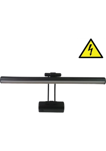 Şık Siyah Kasa Beyaz Işık Elektrikli Ayna Üstü Flüt Aplik Tablo Aydınlatma