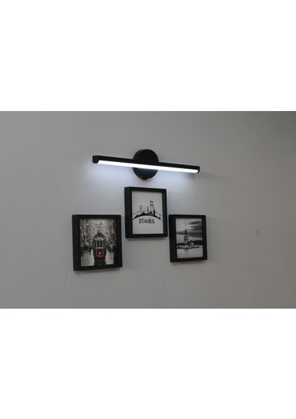 Siyah Kare Çerçeve Seti, Kendinden Resimli, Yapışkanlı, Pilli Aplik Lamba 4'lü, 14X14 modelleri