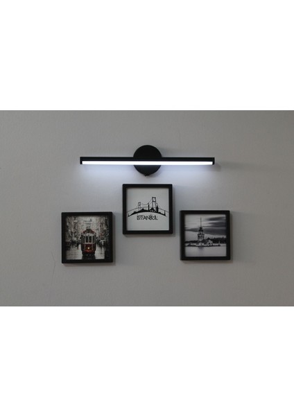 Siyah Kare Çerçeve Seti, Kendinden Resimli, Yapışkanlı, Pilli Aplik Lamba 4'lü, 14X14 fırsatları