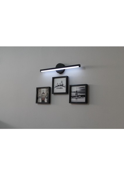 Siyah Kare Çerçeve Seti, Kendinden Resimli, Yapışkanlı, Pilli Aplik Lamba 4'lü, 14X14 indirimleri