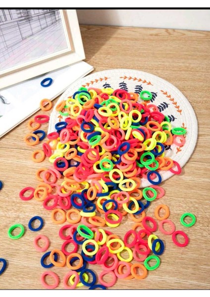 100 Adet Çantalı Lastik Toka Küçük Lastik Toka Küçük Toka Minik Toka Çocuk Tokası Bebek Tokası modelleri