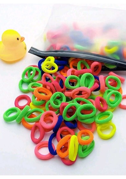 100 Adet Çantalı Lastik Toka Küçük Lastik Toka Küçük Toka Minik Toka Çocuk Tokası Bebek Tokası indirimleri