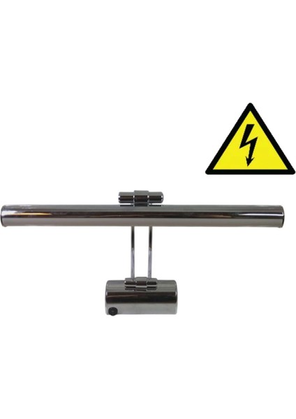 Krom Kasa Günışığı Elektrikli Anahtarlı Ayna Üstü Flüt Aplik Tablo Aydınlatma