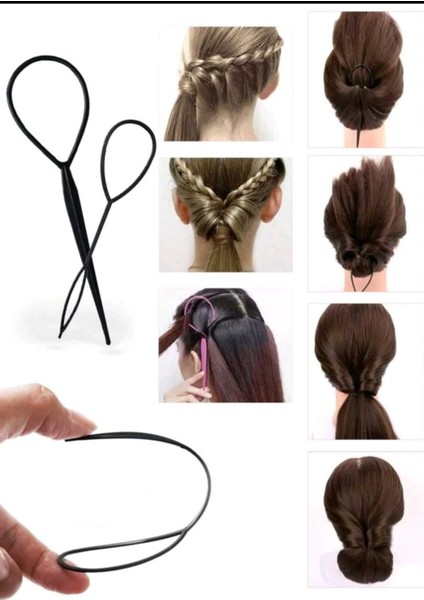 6 Lı Trend Saç Topuz Yapma ve Saç Örme Aparatlı Tarak Seti Saç Şekillendirme Saç Toplama Aparatları modelleri