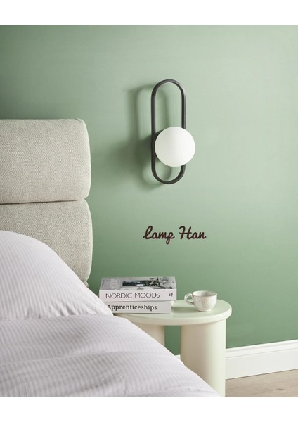 Şık Siyah Tek Camlı Modern Duvar Aplikası