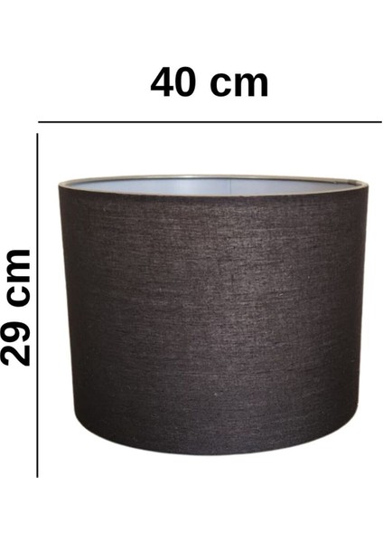 40 cm Siyah Silindir Lambader Şapkası, Şık ve Modern Tasarım.