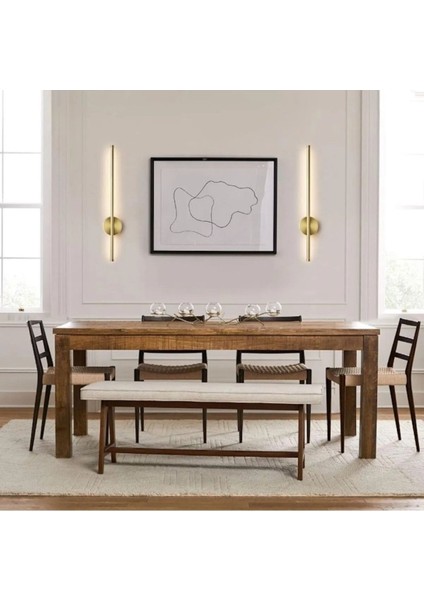 Şık Eskitme Gold 70 cm Pilli LED Duvar Aplikı, Modern Dekorasyon Için Ideal