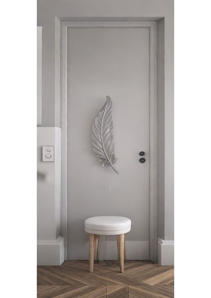 Led'li Tüy Aplik Dekoratif Aydınlatma Süsü, 60X18 Cm, Gümüş modelleri