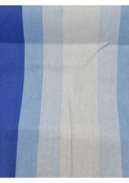 75X100 cm Mavi Lacivert Çizgili Kumaş Balkon Brandası, Kenar Biye Dikişli modelleri