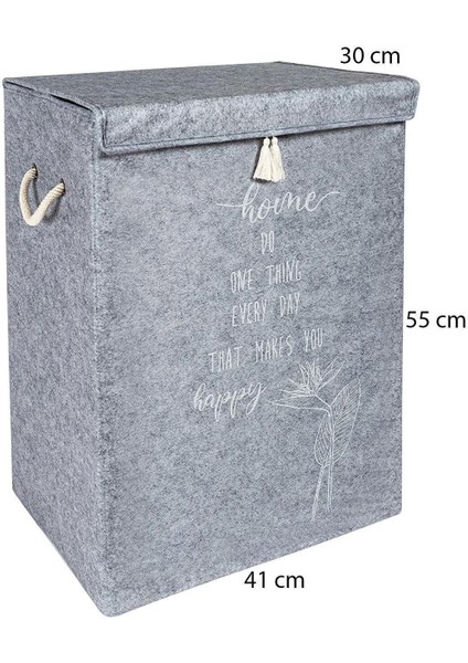 2'li Keçe Kapaklı Mega Çamaşır Sepeti Seti Bej Gri indirimleri