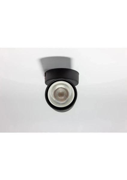 Modern Siyah Duvar Aydınlatma Spotu, GU10 LED Ampul ile Birlikte, Gün Işığı Tonunda