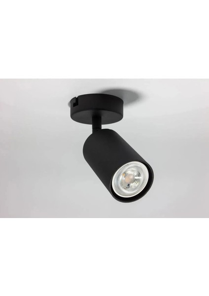 Modern Siyah Duvar Aydınlatma Spotu, GU10 LED Ampul ile Birlikte, Gün Işığı Tonunda