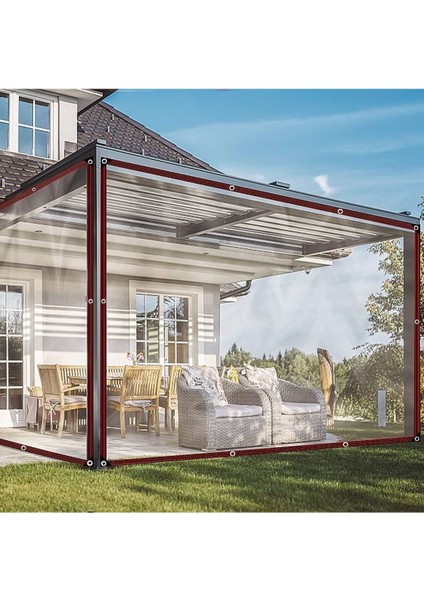 Şeffaf Balkon ve Bahçe Brandası 150X150 Cm, Kış ve Yaz Koruma Şeffaf Branda
